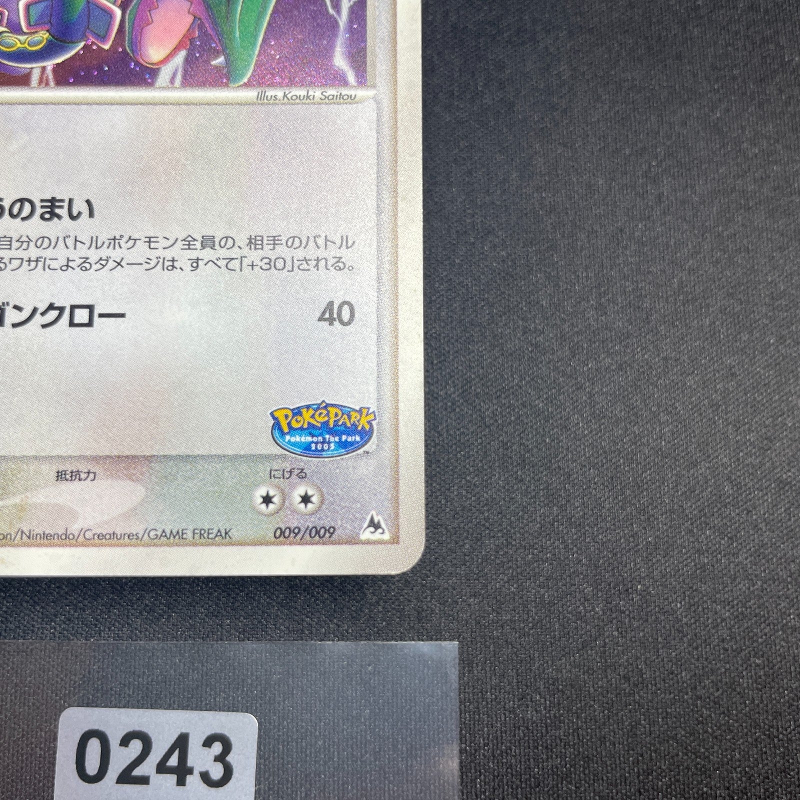 [US Seller] Rayquaza Pokemon Card Pokepark Promo 009/009 Holo Rare Japan 2005