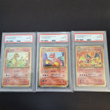 PSA 10 Charmander Charmeleon Charizard Set 003/032 CLL Pokemon Card Classic JP